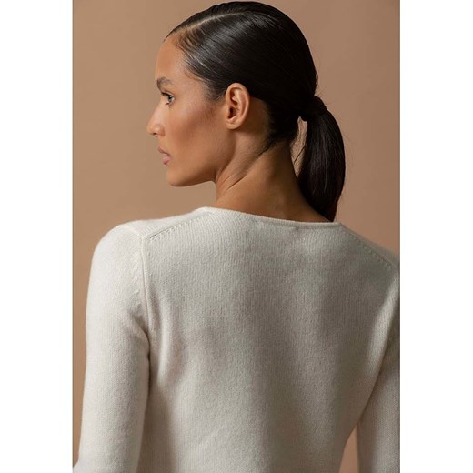 Perfect Cashmere Kaszmirowy sweter &quot;Gaby&quot; w kolorze białym Perfect Cashmere XL Limango Polska okazja