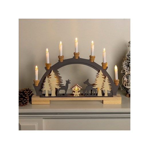 Hollybell Dekoracyjna lampa LED w kolorze jasnobrązowym - 5 x 45 x 33 cm ze sklepu Limango Polska w kategorii Oświetlenie - zdjęcie 187586750