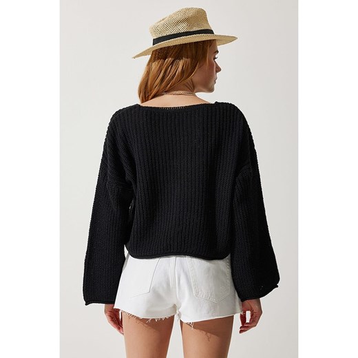 Happiness Istanbul Kardigan w kolorze czarnym Happiness Istanbul onesize okazja Limango Polska