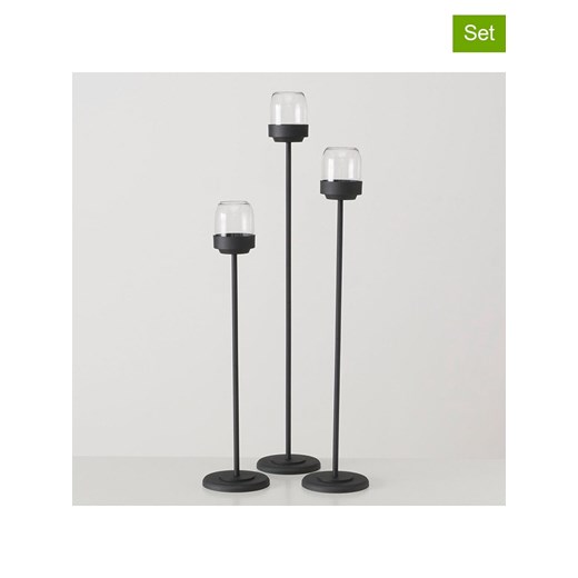 Boltze Świeczniki (3 szt.) &quot;Senza&quot; w kolorze czarnym ze sklepu Limango Polska w kategorii Świeczniki - zdjęcie 187586843