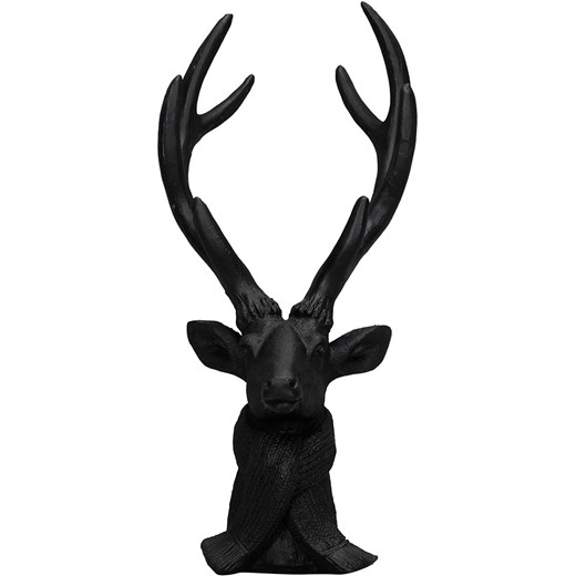 POSIWIO Figurka dekoracyjna &quot;Deer&apos;s Head&quot; w kolorze czarnym - 13 x 29 x 14 cm ze sklepu Limango Polska w kategorii Dekoracje - zdjęcie 187586980