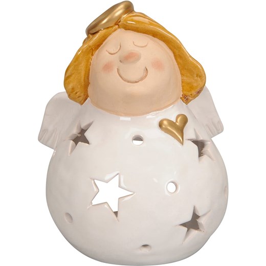 POSIWIO Świecznik &quot;Angel&quot; w kolorze białym - wys. 17 cm ze sklepu Limango Polska w kategorii Świeczniki - zdjęcie 187586984