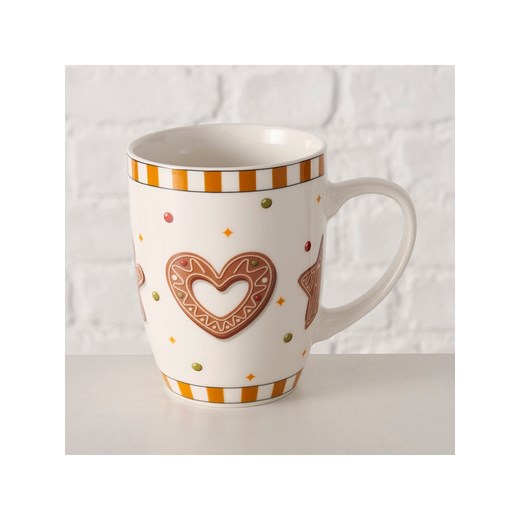 Boltze Kubek &quot;Ginger&quot; w kolorze biało-jasnobrązowym - 330 ml ze sklepu Limango Polska w kategorii Naczynia - zdjęcie 187587143