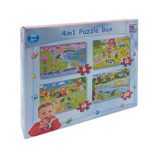 Happy People Puzzle (4 szt.) - 2+ ze sklepu Limango Polska w kategorii Puzzle - zdjęcie 187587283