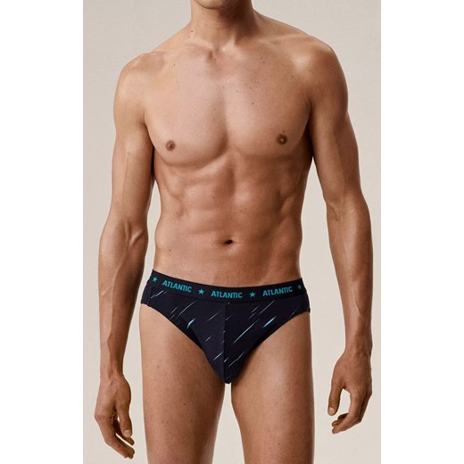 Atlantic 3-pack slipy męskie sport 3MP-207-GRANATOWY, Kolor granatowy, Rozmiar L, ATLANTIC ze sklepu Intymna w kategorii Majtki męskie - zdjęcie 187587432