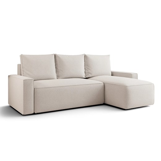 Kremowy rozkładany narożnik z funkcją spania W6-R28 ze sklepu Edinos.pl w kategorii Narożniki - zdjęcie 187587530