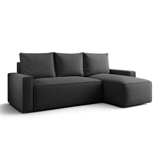 Grafitowy rozkładany narożnik w kształcie L D1-D56 ze sklepu Edinos.pl w kategorii Narożniki - zdjęcie 187587554