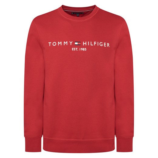 Tommy Hilfiger Bluza Logo MW0MW11596 Czerwony Regular Fit ze sklepu MODIVO w kategorii Bluzy męskie - zdjęcie 187588683