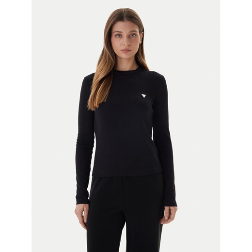 Guess Bluzka V6RI00 KD741 Czarny Slim Fit ze sklepu MODIVO w kategorii Bluzki damskie - zdjęcie 187588692