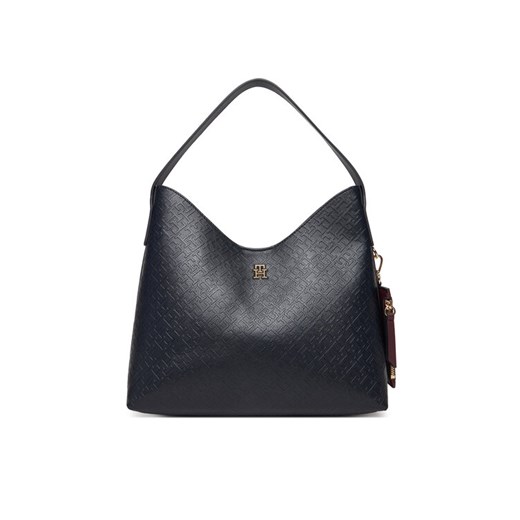 Tommy Hilfiger Torebka Th Icon Shoulder Bag Mono AW0AW18141 Granatowy ze sklepu MODIVO w kategorii Torebki damskie - zdjęcie 187588694
