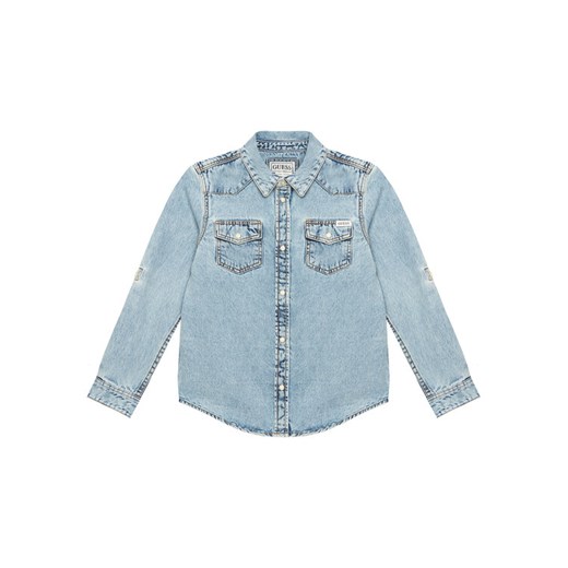Guess Koszula jeansowa L6RH00 D4EU0 Niebieski Regular Fit ze sklepu MODIVO w kategorii Koszule chłopięce - zdjęcie 187588712