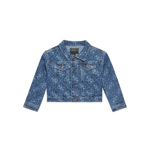 Guess Kurtka jeansowa K6RL06 D5FM0 Niebieski Regular Fit ze sklepu MODIVO w kategorii Kurtki dziewczęce - zdjęcie 187588733