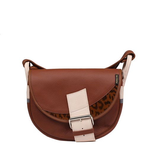 brązowa damska torebka listonoszka skórzana na ramię Freshman Mini ze sklepu Słoń Torbalski w kategorii Listonoszki - zdjęcie 187589111