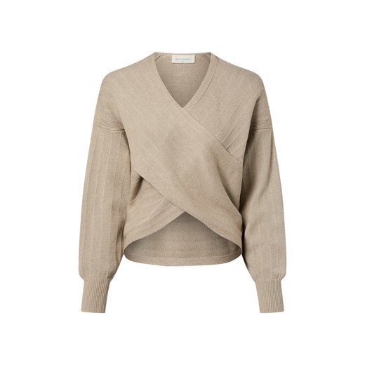 Msch Copenhagen Sweter damski z dzianiny - MSCHZine Rachelle Kobiety taupe jednolity ze sklepu vangraaf w kategorii Swetry damskie - zdjęcie 187589150