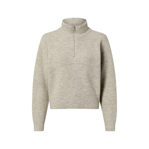 Msch Copenhagen Damski sweter z dzianiny z wełną i alpaką - MSCHMeilani Gytta Kobiety Sztuczne włókno jasny szary marmurkowy ze sklepu vangraaf w kategorii Swetry damskie - zdjęcie 187589151