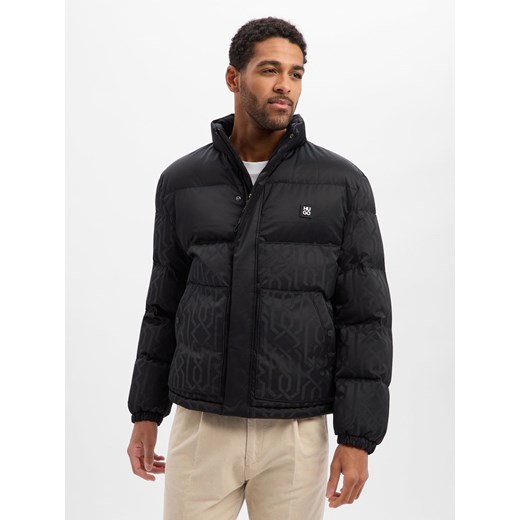 HUGO Męska kurtka pikowana - Balto Mężczyźni czarny wzorzysty ze sklepu vangraaf w kategorii Kurtki męskie - zdjęcie 187589164