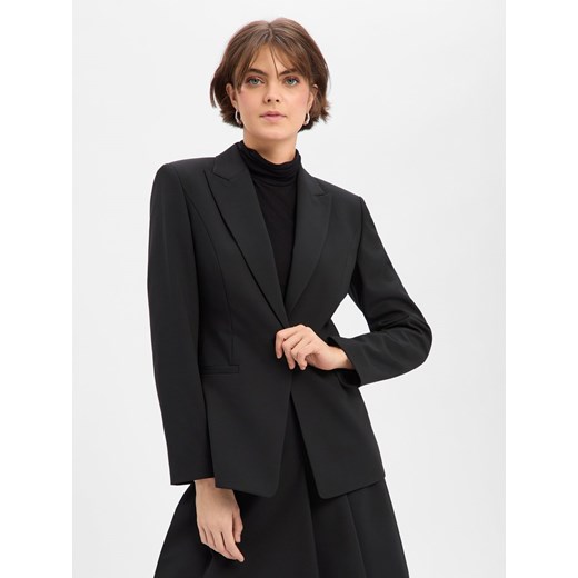 HUGO Marynarka damska - Abire Kobiety czarny jednolity ze sklepu vangraaf w kategorii Marynarki damskie - zdjęcie 187589174