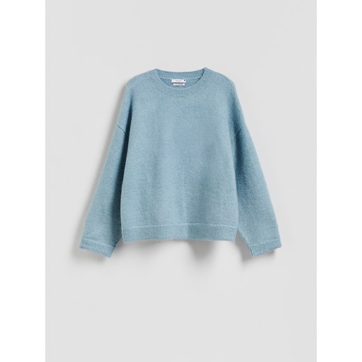 Reserved - Sweter z wełną i moherem - niebieski ze sklepu Reserved w kategorii Swetry damskie - zdjęcie 187589863