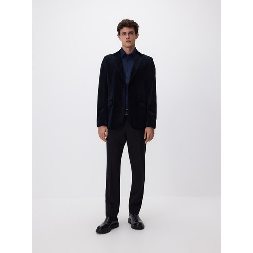 Reserved - Gładka koszula super slim fit - granatowy ze sklepu Reserved w kategorii Koszule męskie - zdjęcie 187590043