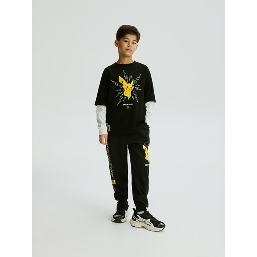 Reserved - Longsleeve Pokémon - czarny ze sklepu Reserved w kategorii Bluzy chłopięce - zdjęcie 187590052