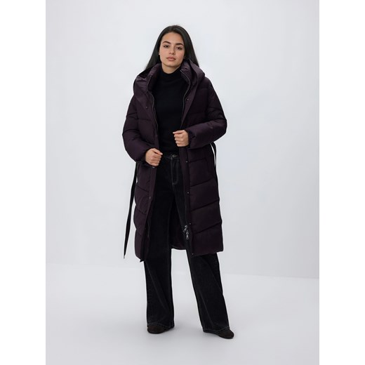 Reserved - Pikowana kurtka z kapturem - fioletowy ze sklepu Reserved w kategorii Kurtki damskie - zdjęcie 187590113