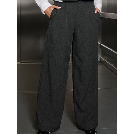 Sinsay - Spodnie wide leg - szary ze sklepu Sinsay w kategorii Spodnie damskie - zdjęcie 187590754