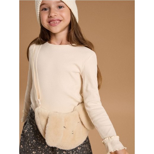 Sinsay - Torebka z imitacji futra z elementami 3D - kremowy ze sklepu Sinsay w kategorii Torby i walizki dziecięce - zdjęcie 187590771