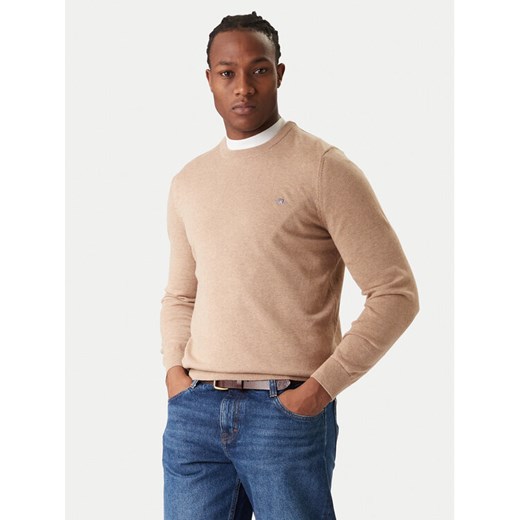 Gant Sweter 8030561 Beżowy Regular Fit ze sklepu MODIVO w kategorii Swetry męskie - zdjęcie 187591664