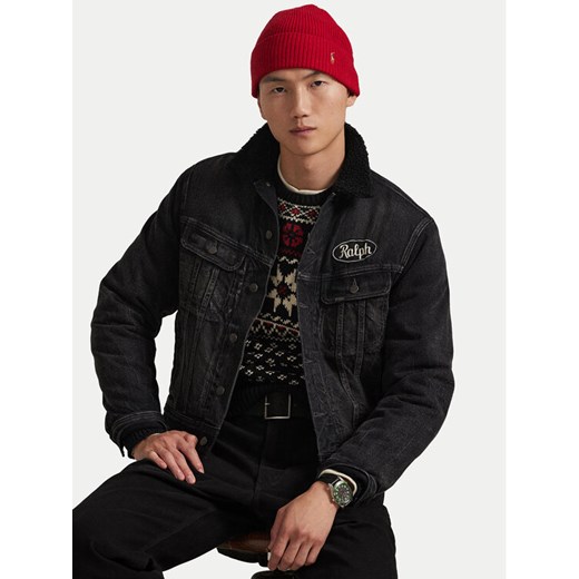 Polo Ralph Lauren Kurtka jeansowa 710956616001 Czarny Regular Fit ze sklepu MODIVO w kategorii Kurtki męskie - zdjęcie 187591700