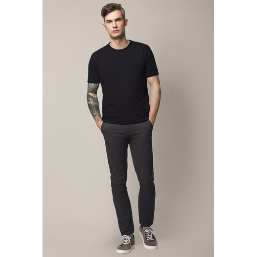 Spodnie Szare z Bawełną Chino Gareth ze sklepu Lancerto S.A. w kategorii Spodnie męskie - zdjęcie 187592301