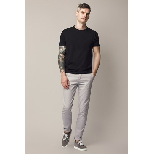 Spodnie Jasnoszare z Bawełną Chino Gareth ze sklepu Lancerto S.A. w kategorii Spodnie męskie - zdjęcie 187592302