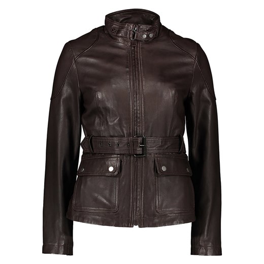 7eleven Skórzana kurtka &quot;Kati&quot; w kolorze ciemnobrązowym ze sklepu Limango Polska w kategorii Kurtki damskie - zdjęcie 187593401