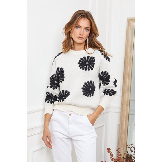 Joséfine Sweter &quot;Banshee&quot; w kolorze biało-czarnym ze sklepu Limango Polska w kategorii Swetry damskie - zdjęcie 187593692
