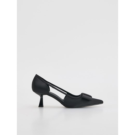 Reserved - Czółenka z kokardą - czarny ze sklepu Reserved w kategorii Czółenka - zdjęcie 187594262