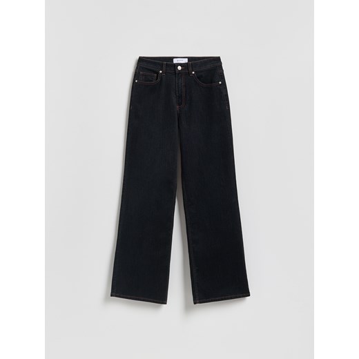 Reserved - Jeansy wide leg - czarny ze sklepu Reserved w kategorii Jeansy damskie - zdjęcie 187594551