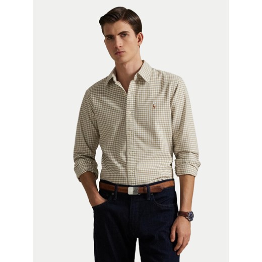 Polo Ralph Lauren Koszula 710852744004 Beżowy Slim Fit ze sklepu MODIVO w kategorii Koszule męskie - zdjęcie 187594944