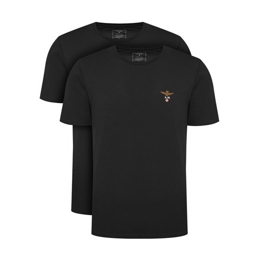 Aeronautica Militare Komplet t-shirtów AM1UTI001B Czarny Regular Fit ze sklepu MODIVO w kategorii T-shirty męskie - zdjęcie 187594991
