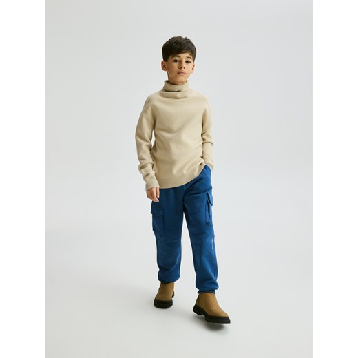 Reserved - Spodnie cargo - niebieski ze sklepu Reserved w kategorii Spodnie chłopięce - zdjęcie 187595523