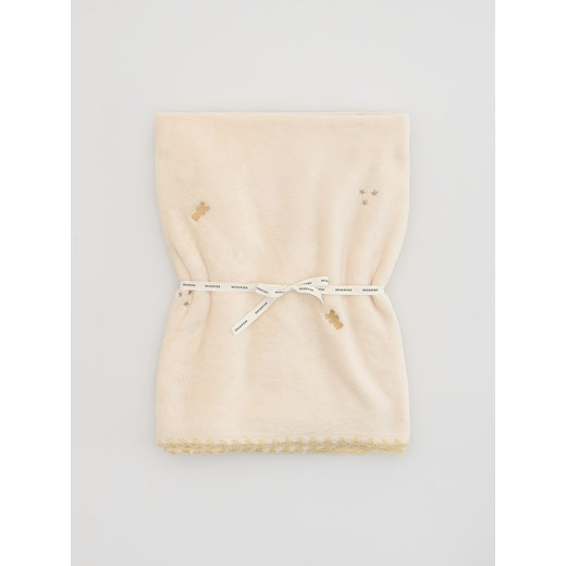 Reserved - Wzorzysty koc - złamana biel Reserved ONE SIZE Reserved