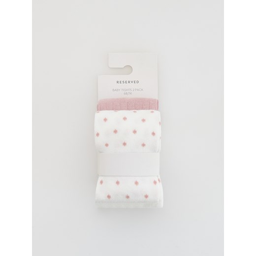 Reserved - Rajstopy 2 pack - brudny róż ze sklepu Reserved w kategorii Rajstopy dziecięce - zdjęcie 187595931