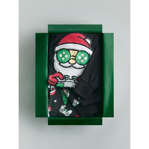 Reserved - Świąteczna piżama - czarny ze sklepu Reserved w kategorii Piżamy dziecięce - zdjęcie 187596281