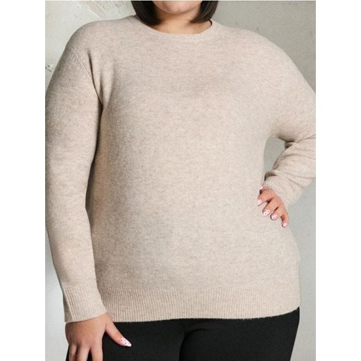 Sinsay - Sweter basic z domieszką wełny - beżowy ze sklepu Sinsay w kategorii Swetry damskie - zdjęcie 187597410