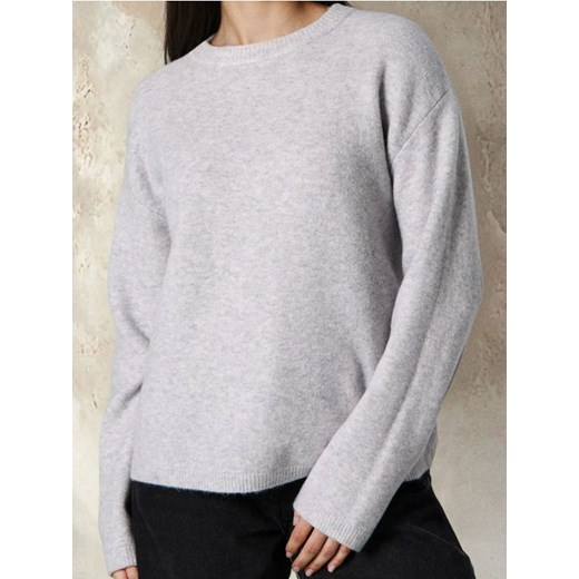 Sinsay - Sweter z długim rękawem i domieszką wełny - szary ze sklepu Sinsay w kategorii Swetry damskie - zdjęcie 187597423