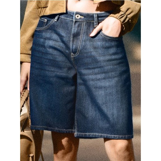Sinsay - Szorty bermudy jeansowe - granatowy ze sklepu Sinsay w kategorii Szorty - zdjęcie 187597500