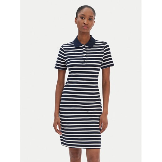 Tommy Hilfiger Sukienka codzienna 1985 WW0WW43228 Granatowy Slim Fit ze sklepu MODIVO w kategorii Sukienki - zdjęcie 187598442