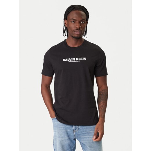 Calvin Klein T-Shirt 30s Graphic LV04RE820G Czarny Regular Fit ze sklepu MODIVO w kategorii T-shirty męskie - zdjęcie 187598453