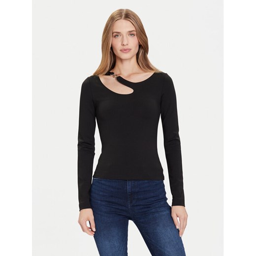 Guess Bluzka W5BP18 KC7M2 Czarny Slim Fit ze sklepu MODIVO w kategorii Bluzki damskie - zdjęcie 187598472