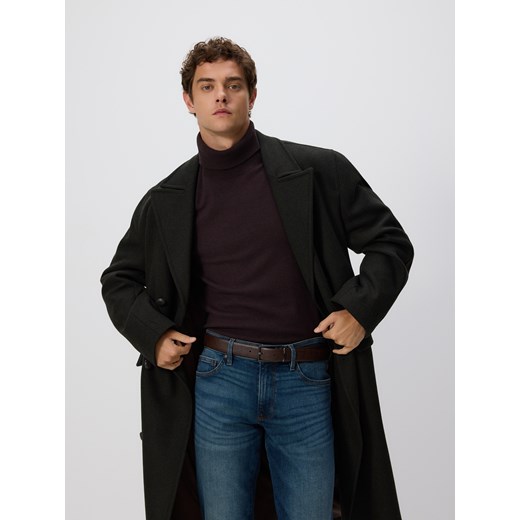 Reserved - Pasek z łączonych materiałów - bordowy ze sklepu Reserved w kategorii Paski męskie - zdjęcie 187599893