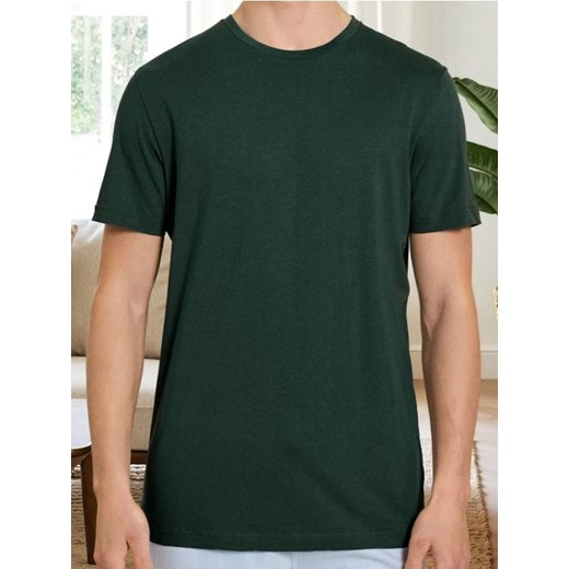 Sinsay - Bawełniana koszulka z krótkim rękawem - zielony ze sklepu Sinsay w kategorii T-shirty męskie - zdjęcie 187600900