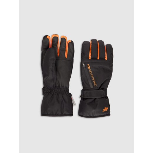 Męskie rękawiczki narciarskie Thinsulate membrana 5000 4F 4FRAW25AFGLM202 - czarne ze sklepu Sportstylestory.com w kategorii Rękawiczki męskie - zdjęcie 187601044